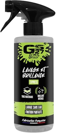 GS27 - Lavage et Brillance Express GS27 Moto - Nettoyant sans Eau - Compatible Peintures Mates - 500ml