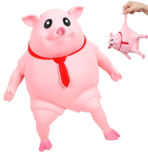 Schweine Quetschspielzeug, Anti Stress Spielzeug für Erwachsene und Kinder | Kreatives Dekompressions Piggy, Squishy Squeeze Spielzeug, Stressspielzeug Schwein, Pig Fidget Toy, Stressbälle,