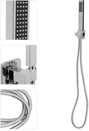 Set doccia a incasso, per case, hotel, scuole, palestre, argento