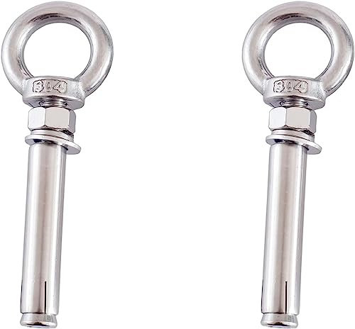 Hebering-Ösenschraube, 2 Stück, M12-Erweiterungs-Ösenschraube, Ösenmutter, Schraube mit Ring, Hebeschrauben aus Edelstahl 304 for Wandanker und Ziegel, M12 x 90 mm(M12x90mm)