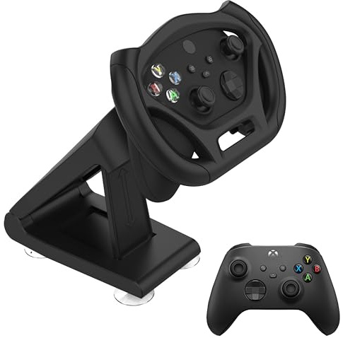 Joso Driving Game Steering Wheel Racing Controller Set Stand Bracket Holder for X/box Series S/X-box Series XDualsense Controller (Not for Xbox One/360 joystick) (Gamepad Not Included)