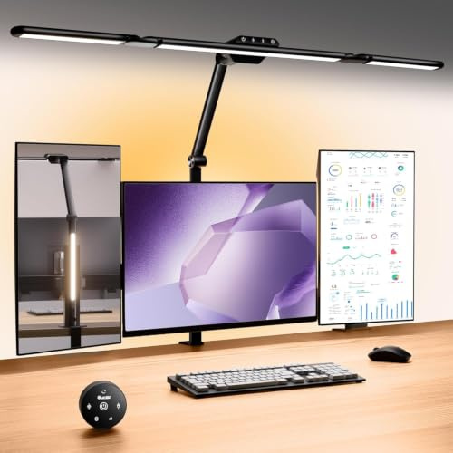 Quntis LED Desk Lamp with Radar Sensor 82.5cm Remote & Touch Control