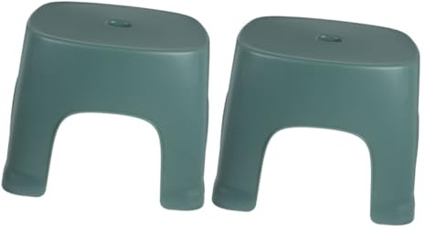 OUNONA 2 Stück Rutschfester Toilettenhocker aus Bruchfestem Kunststoff Stabiler Tritthocker für Badezimmer und Alltag Kleiner Fußhocker zum Sitzen und Schuheanziehen Sicherer Pvc Hocker