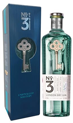 No. 3 London Dry Gin and Exclusive Box, Award-Winning Gins, 46% ABV, 70cl | Voted Best Gin in The World 4 Times, Great for Cocktails, Tonic, Martini, G&T, Negroni, Tom Collins for All Occasions