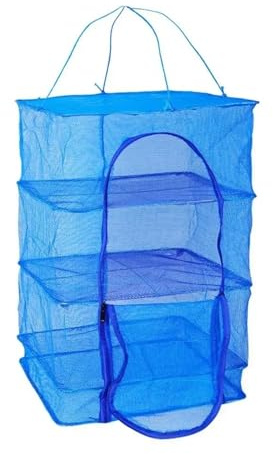 QAUUCP Rete Essiccazione Rete for essiccazione al sole, pieghevole, pesce, verdura, gamberi, carne, erbe aromatiche, appendino essiccatore solare(35 * 35 * 65)