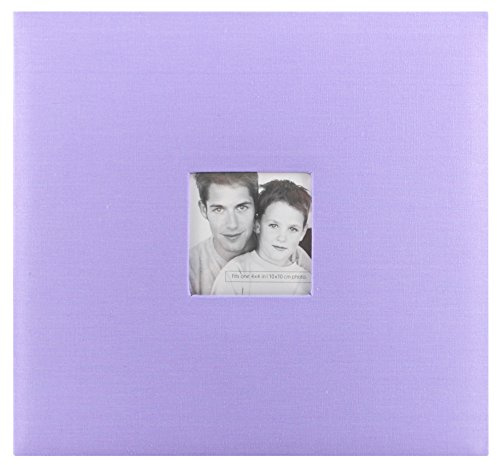 MCS Expandable 10-Page Fabric Scrapbook Album with Photo Opening Cover and 12 x 12 Inch Pages, 13.5 x 12.5 Inch, Lilac