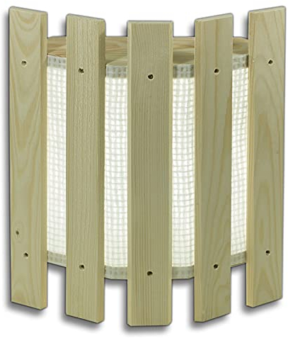HOFMEISTER® Lampenschirm aus Holz für die Sauna-Ecke, indirektes Licht für die perfekte Stimmung in der Sauna in der Sauna, 100% Made in Germany, 5 Leisten mit Glasfaser Gewebe