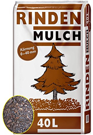 Rindenmulch 0-40 mm Körnung 40 Liter Garten-Mulch NEU 40 L Qualität aus Bayern!