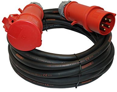 netbote24 Profi CEE Starkstrom Verlängerungskabel 5x4mm² H07RN-F TITANEX Kabel mit MENNEKES Steckern 32A IP44 (15m)