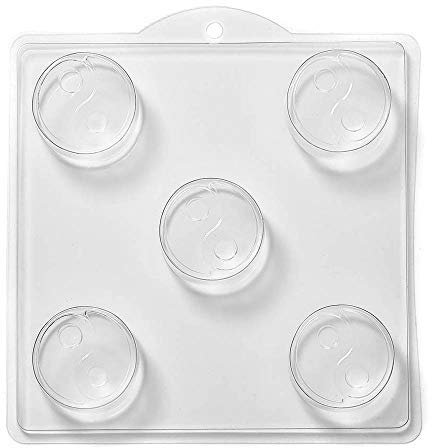 World Of Moulds Yin & Yang Form für Seifen/Badekugeln, 5 Mulden, M139 x 10