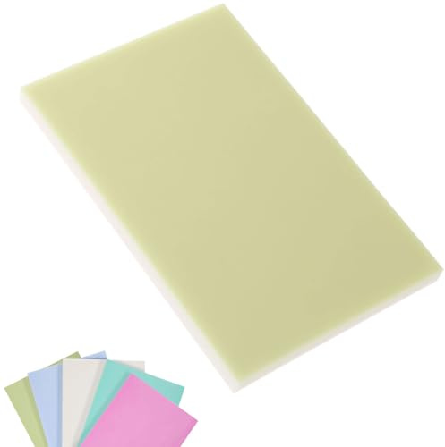 STOBOK Professionelle Handgeschnitzte Stempel Ziegel, Doppellagige Pvc Schnitzblöcke Für Diy Projekte, 14.7 X 10 X 0.8 Cm, Zufällige Farbe