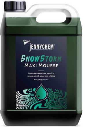 Snowstorm Maxi Mousse 5L – Thick Snow Foam Pre-Wash for Cars & Vans | High-Foaming Traffic Film Remover (TFR) | Contactless Car Cleaner for Foam Lance Use