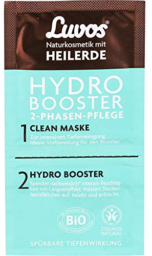 Luvos Hydro-Booster mit Clean-Maske mit Sofort-Effekt, Cremefarben, 2x7,5 ml
