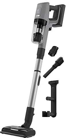 Electrolux 800, Aspirateur Balai sans Fil, 2 en 1, jusqu'à 1h d'Autonomie, Puissance Automatique Intelligente, Technologie Cyclonique, EP81UB25UG, Gris