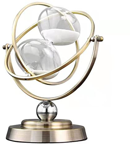 Antique Sand Clock，Vintage Metal Hourglass 360° Rotating Large， Brass-tone Metal SandglassTimer 15 30 60 Minutes，education Creative Toy Office Home Decor Gifts