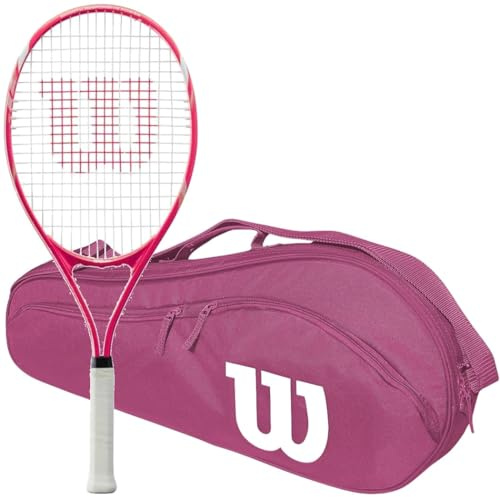 Wilson Serena Pro Lite Tennisschläger mit Advantage II Tennistasche, Pink/Weiß