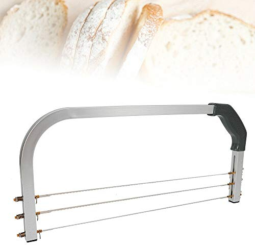 Taglierina per torte in acciaio inox con filo seghettato, 3 fili, tagliatorte, tagliatorta, tagliatorta, tagliatorta in acciaio inox per tagliare in modo uniforme i pavimenti di torte