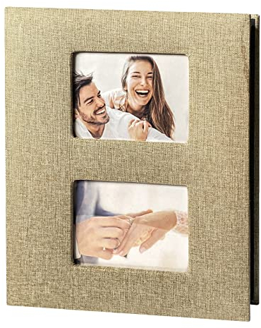 Uootach Fotoalbum Einsteckalbum 6 Zoll 10x15 200 Fotos (Beige)