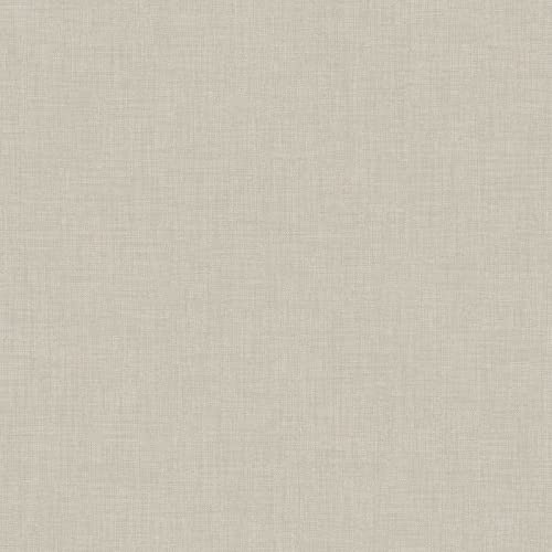 Batist, stilvolle Leinen-Effekt-Textur, schwere Vinyl-Tapete für Wohnzimmer, Schlafzimmer, Flure, Beige, Muriva 196303