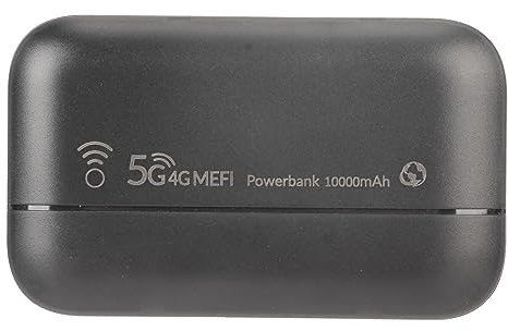 VBESTLIFE 4G LTE Wireless-Netzwerk-Router, Tragbarer, Entsperrter 300 Mbit/s WLAN-Hotspot mit 10.000 MAh Powerbank für Reisen, Outdoor, Unterstützt 10 Benutzer