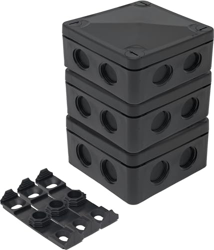 IP66 External/Outdoor Waterproof Junction Box (86x86x50mm (3 pack))