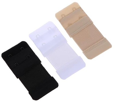 WRITWAA 3 Pack Women S Bra Extenders 2 Hook 2 Row Elastic Lingerie Extension Straps in Black White Nude Adjustable for Comfortable Fit