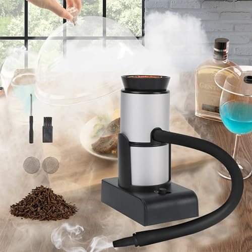 Eljeczt Smoke Gun Räucherinfuser Und Zubehör Zum Räuchern Tragbare Räucherpistole Set Mit 4 Holzspäne Zum Kochen Für Küche Gerichten Fleisch BBQ Getränke Käse Cocktails Sous Vide Steak