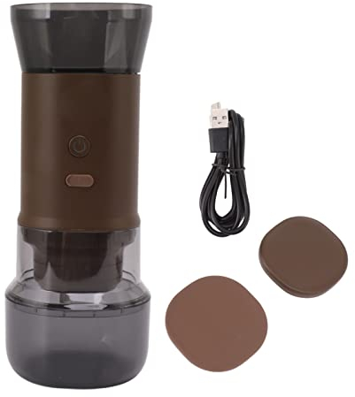 NirWa Molinillo de café eléctrico de Acero Inoxidable PP, Carga USB, Molino de Granos de café automático para Cocina, 24W, 12V/2A