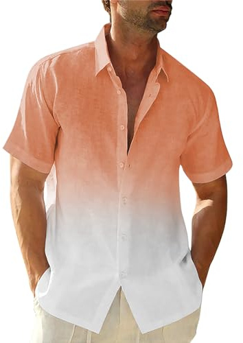 Mens Shirts Shiteshirts for Men Short Sleeved Shirts for Men Men's Shirt Mens Hawaiian Shirts Shirt for Men Pale Blue Short Sleeve Shirt Mens Beach Shirt Mens Shirt Mens Red XL