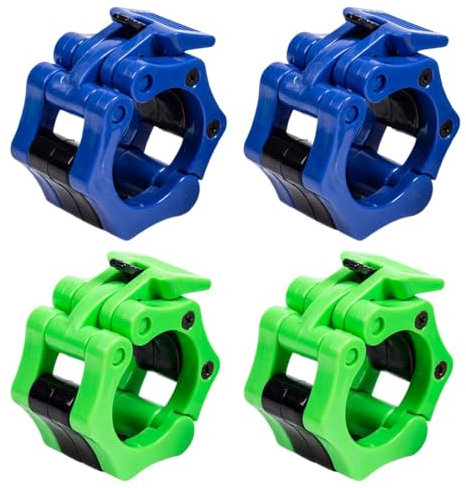 Teegxddy 4 Piezas Cierres para Pesas de 25 mm-Abrazaderas Mancuernas-Hebilla Rápida Mancuernas-Adecuado para Barra/Barra con Mancuernas/Barra Pesas Musculacion/Discos Pesas