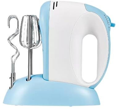 KEAOZVFE Batteur à Main électrique Mélangeur à Main électrique Portable à 6 Vitesses Mélangeurs de Cuisine 300 W avec batteurs Crochets pétrisseurs et Fouet