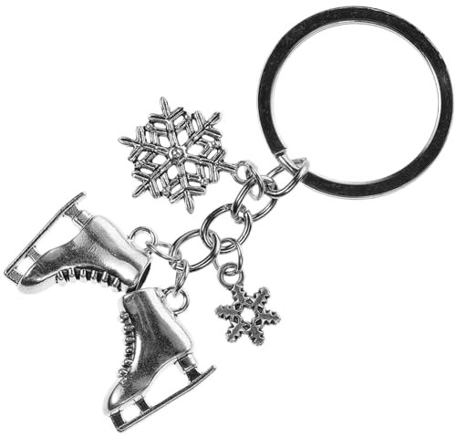 DEARMAMY 3St Schnee Schlüsselanhänger Schlittschuhlaufen Schlüsselanhänger Geldbörse für Männer eisschuhe schuhe für glatteis handtasche Herren Geldbörse Schlittschuhe Schlüsselanhänger