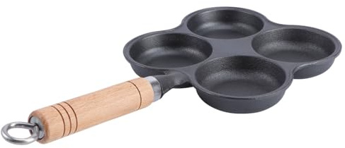 Ciieeo 1pezzi Padella Uova Antiadherente Per Piano Induzione Multifunzionale Per Frittura Di Uova Hamburger e Dumplings Facile Da Pulire Nero
