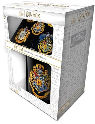 Pyramid International Harry Potter Coffret cadeau avec mug 312 ml, dessous de verre et porte-clés Idéal pour les fans du monde des sorciers Taille unique