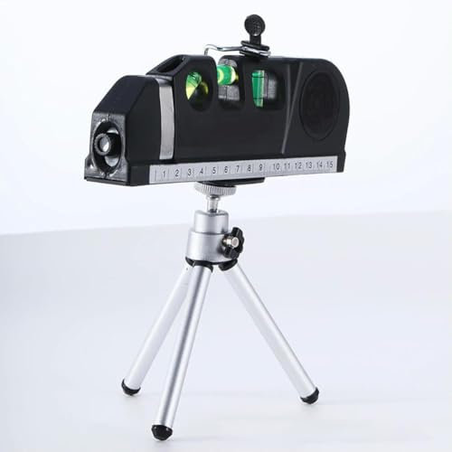 4 in 1 Multipurpose Laser Level Line Tool Laser Measure Line Cross 8ft+ Measure Tape Ruler Adjusted Standard and Metric Rulers