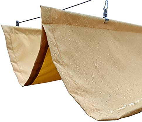 Toldo impermeable para patio, techo, porche, 90 % anti UV, tela de bloqueo solar con kit de montaje, toldo retráctil para pérgola (1,3 x 5 m)