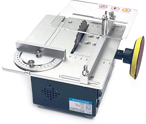 Sega da tavolo di precisione portatile con profondità di taglio regolabile per artigianato, tornio da banco per la lavorazione del legno da 100 W, piccolo utensile da taglio fai da te per la casa