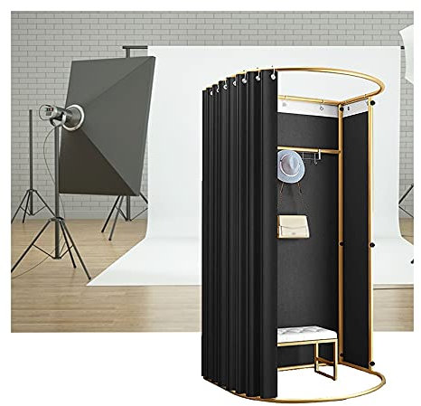 Schwarze Sichtschutzwand für Beschäftigungsräume und Einkaufszentren, 100 x 95 x 200 cm, einfacher mobiler Schutz