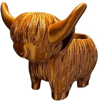 Macetas para suculentas, bonitas macetas de vaca de las tierras altas, macetas de resina para suculentas, macetas decorativas para exteriores, interiores, patio, balcón, decoración de jardín, regalos