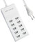 Cargador USB múltiple, cargador USB de 50 W de 10 puertos, cargador rápido, estación de carga para múltiples dispositivos, enchufe múltiple, estación de carga para iPad, iPhone Series y otros