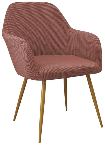 EBETA Bürostuhlbezug Schwingstuhlhussen Stuhlbezug Jacquard Stuhlabdeckung Stuhlhussen Elastisch Stuhlüberwürfe Hussen für Bürostuhl, Computerstuhl, Drehstuhl (Korallenrot, 2 Stück)