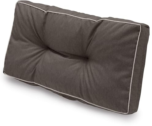 Spatium Cojines para Palets, Funda 100% Extraíble, Impermeable, Resistente a Los Rayos UV, para Exterior/Interior, Tapizado de palets (Cojín de Respaldo 80x40, Marrón)