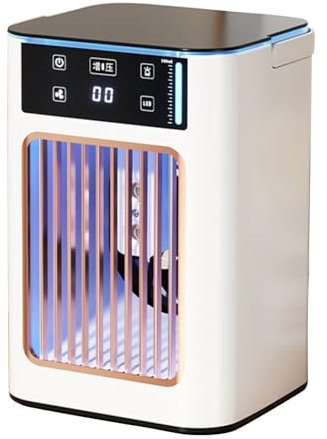 Tanques de agua recargables por USB de 900 ml, enfriadores de aire y humidificador, ventilador de refrigeración portátil de 3 velocidades con luz de respiración