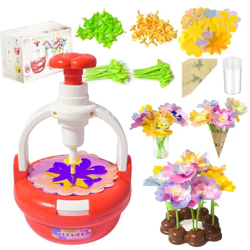 DUDUMILA Pressa per Fiori per Bambini, Kit di Artigianato per Ragazze dai 4-10 Anni, Gioco di Fiori DIY per Compleanni, Regalo per Ragazze, Set di Manufattura per Bambini 4-8 Anni
