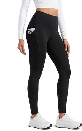 CRZ YOGA Fleecefodrade leggingsfickor 28'' Svart XS