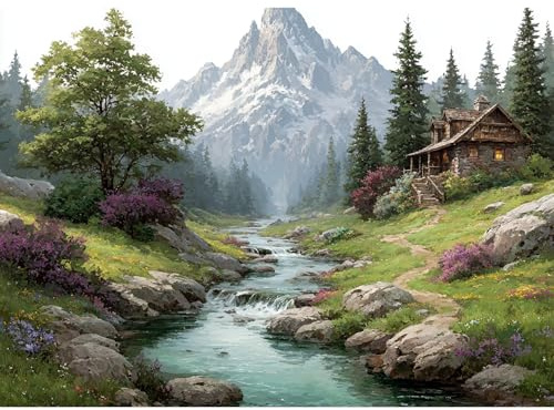 RICUVED Wald Diamond Painting,5D Landschaft Diamant Painting Bilder Erwachsene Diamond Painting Kinder, Full Drill Diamond Art Diamant Malerei Bilder für Home Dekor 30x40cm