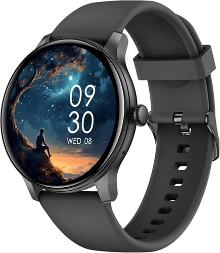 AcclaFit Smartwatch Damen Herren, 1.38 Zoll HD-Display Smart Watch mit Bluetooth Anrufe, Fitness Tracker mit Herzfrequenz SpO2 Schlafmonitor Schrittzähler, IP68 Wasserdicht Fitnessuhr für Android iOS