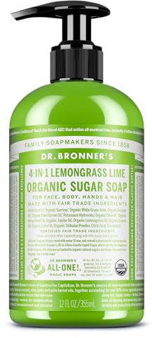 Dr. Bronners Organic 4 in 1 Lemongrass Soap, 12 FZ