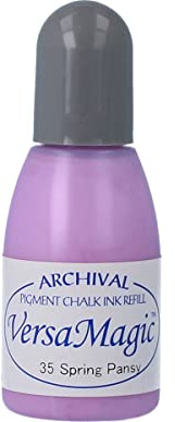 Tsukineko VersaMagic Refill Nachfülltinte - 15 ml - Violett, Spring Pansy - Zubehör Reinker für StazOn Pigmenttinte Stempelkissen