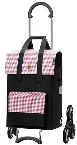 Andersen Einkaufstrolley - klappbar - 54 Liter - Treppensteiger - belastbar 40 kg - Stahlgestell - Rad Ø 3 x 13 cm - Scala Milla rot